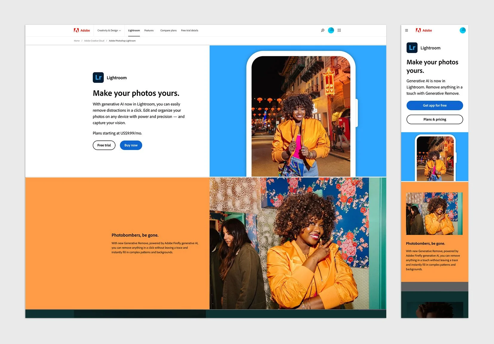 Hero feature on Product level landing page.