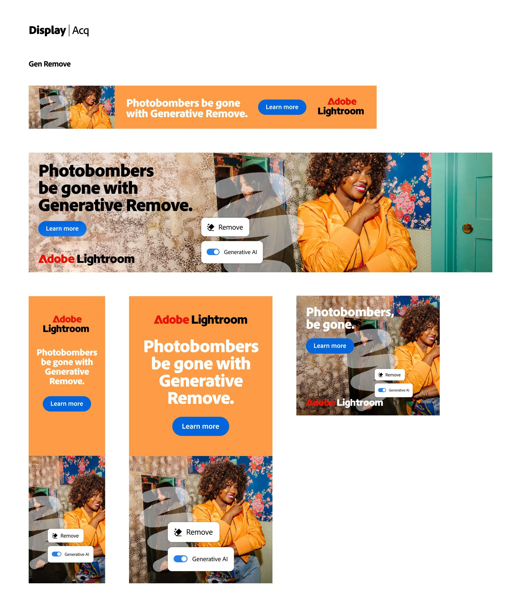 Display banners for acquisition audience promoting Remove feature.